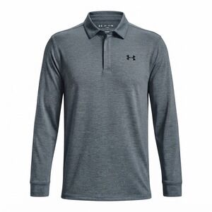 Under Armour Mens 2XL Gray Long Sleeve Loose Fit Performance Polo Shirt